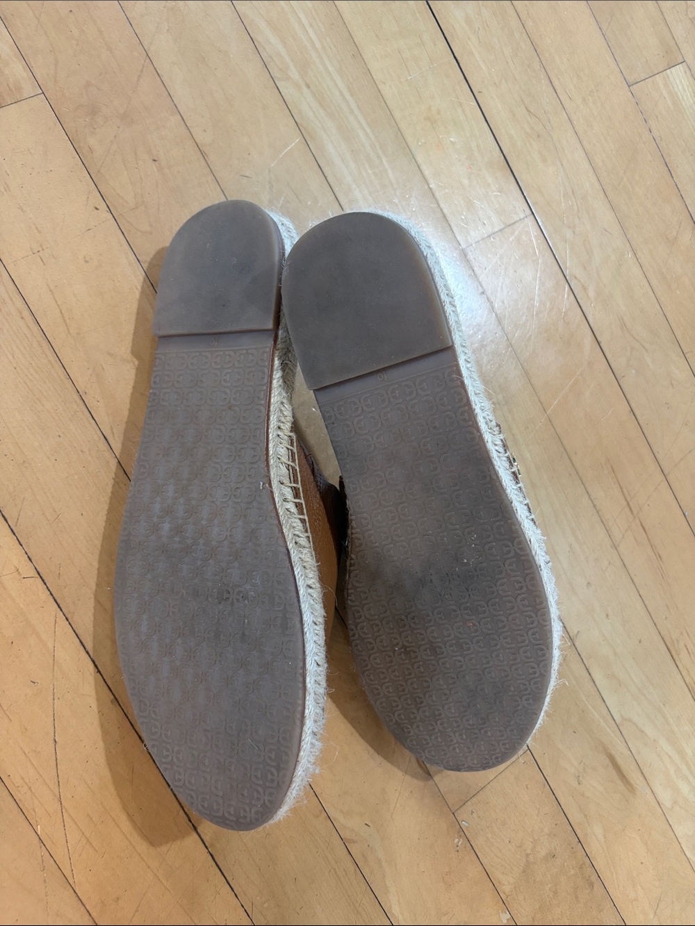 Sam Edelman Tan Scalloped Leather Espadrille Slide Mules - Picture 3 of 4